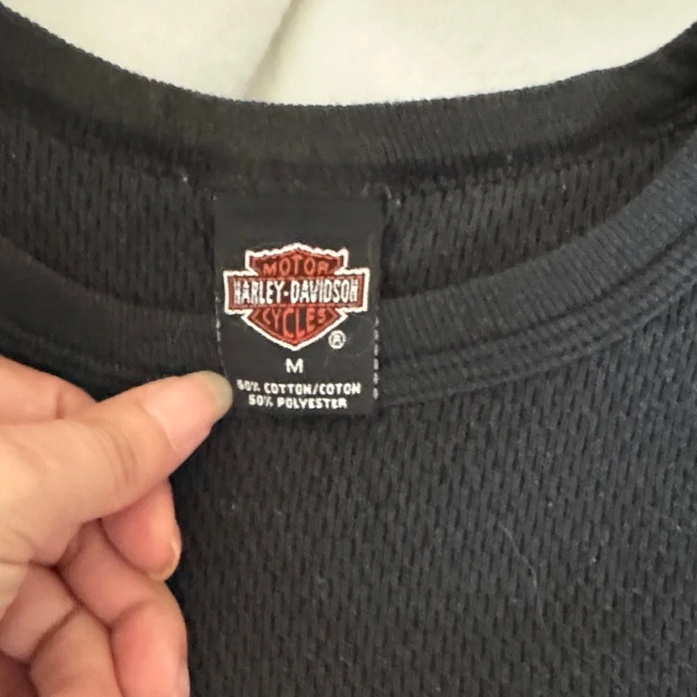 Harley-Davidson Women’s Black Eagle Thermal Long Sleeve Tee - Picture 3 of 5